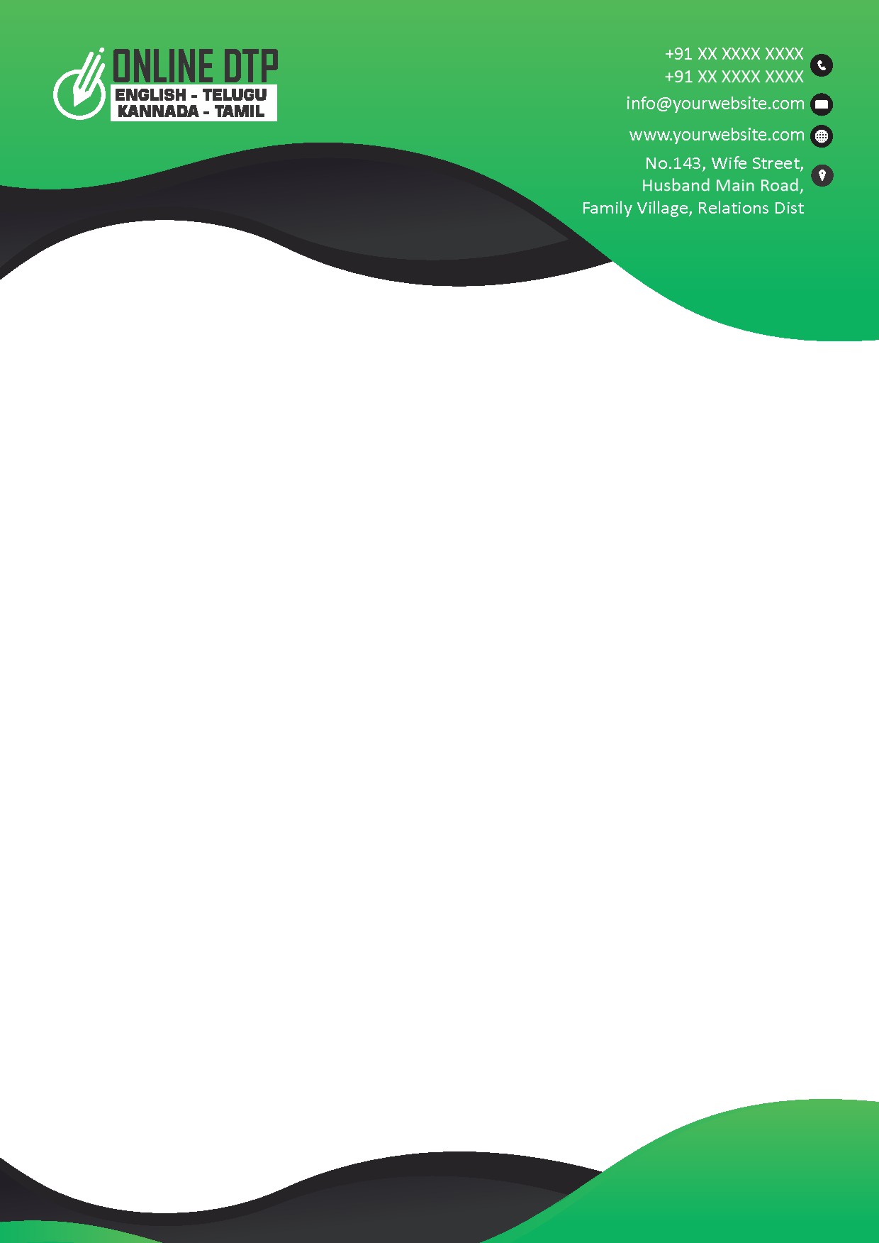 Modern Corporate Letterhead Design 021