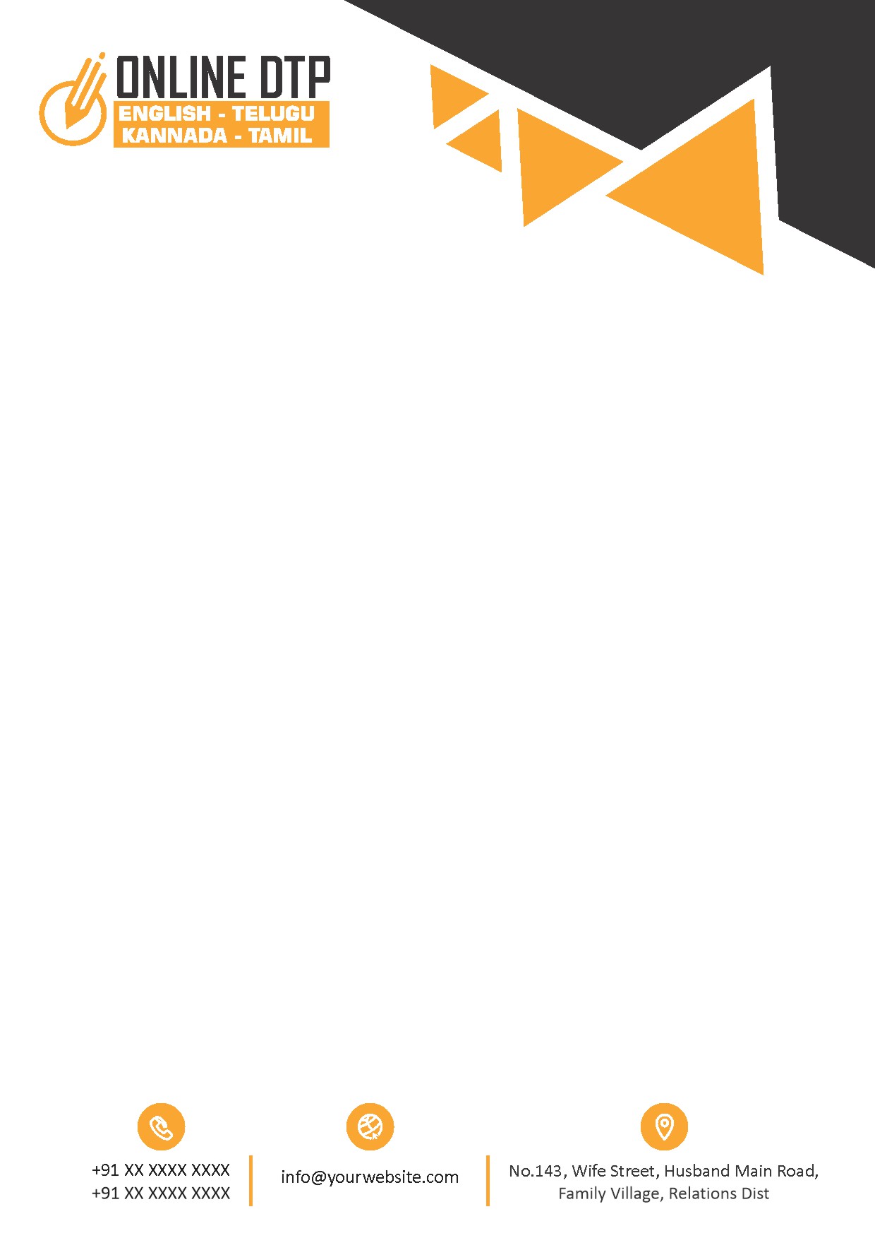 Modern Corporate Letterhead Design 026