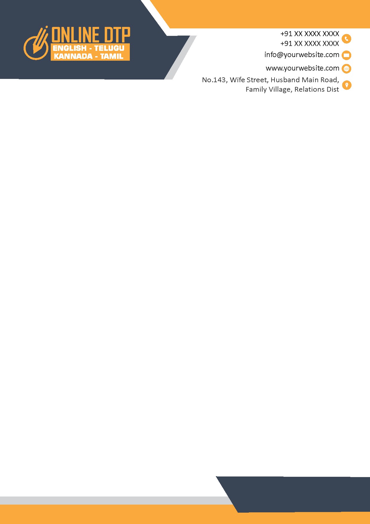 Modern Corporate Letterhead Design 031