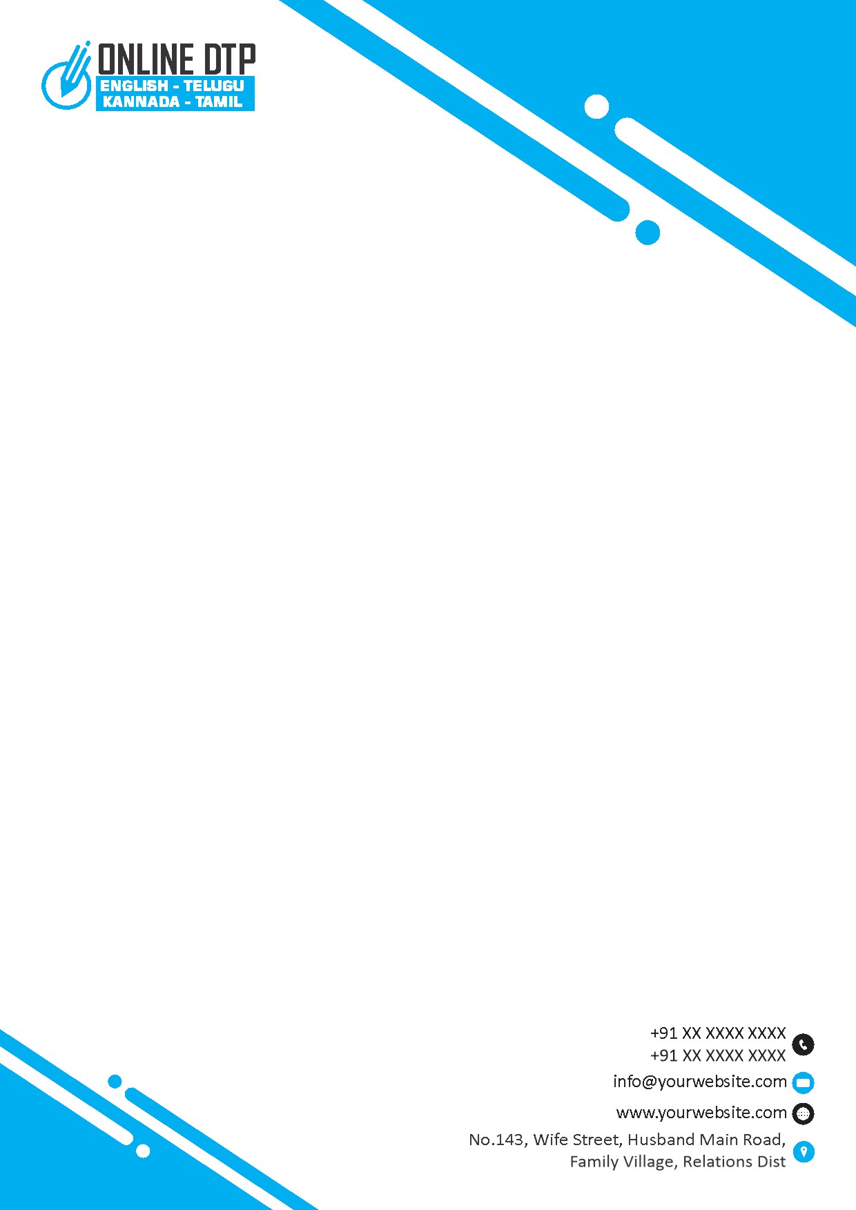 Modern Corporate Letterhead Design 036