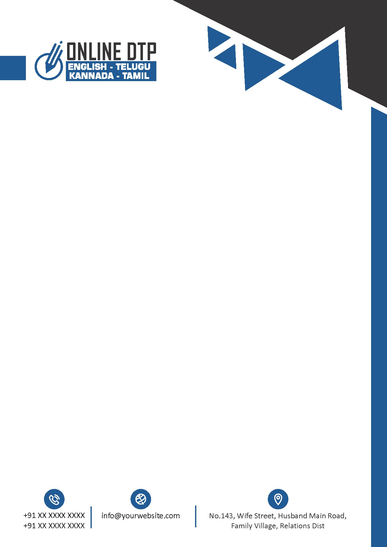 Modern Corporate Letterhead Design 041