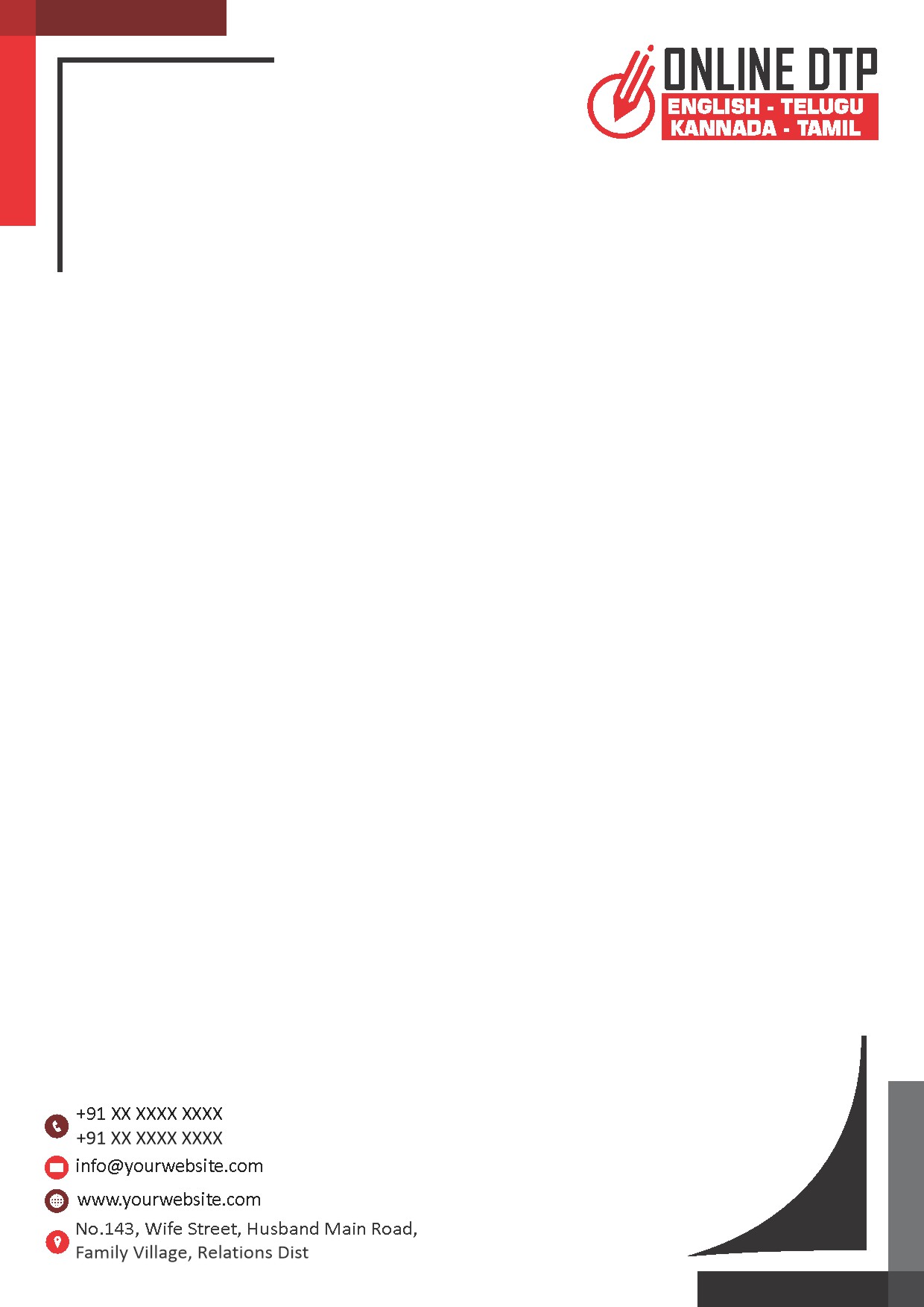 Classic Office Letterhead Design 050