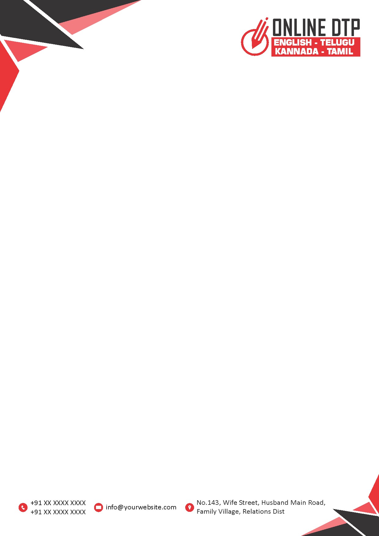 Modern Corporate Letterhead Design 051