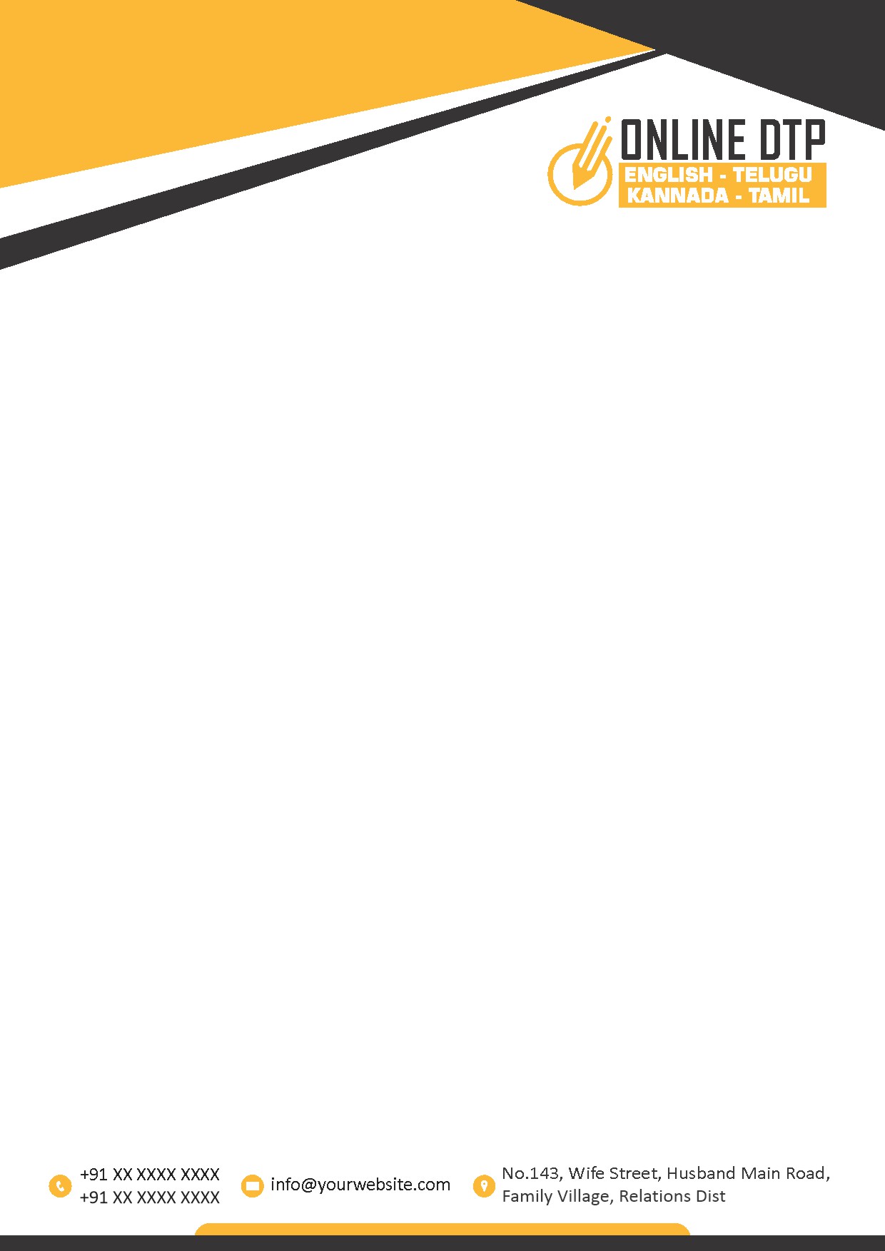Modern Corporate Letterhead Design 056
