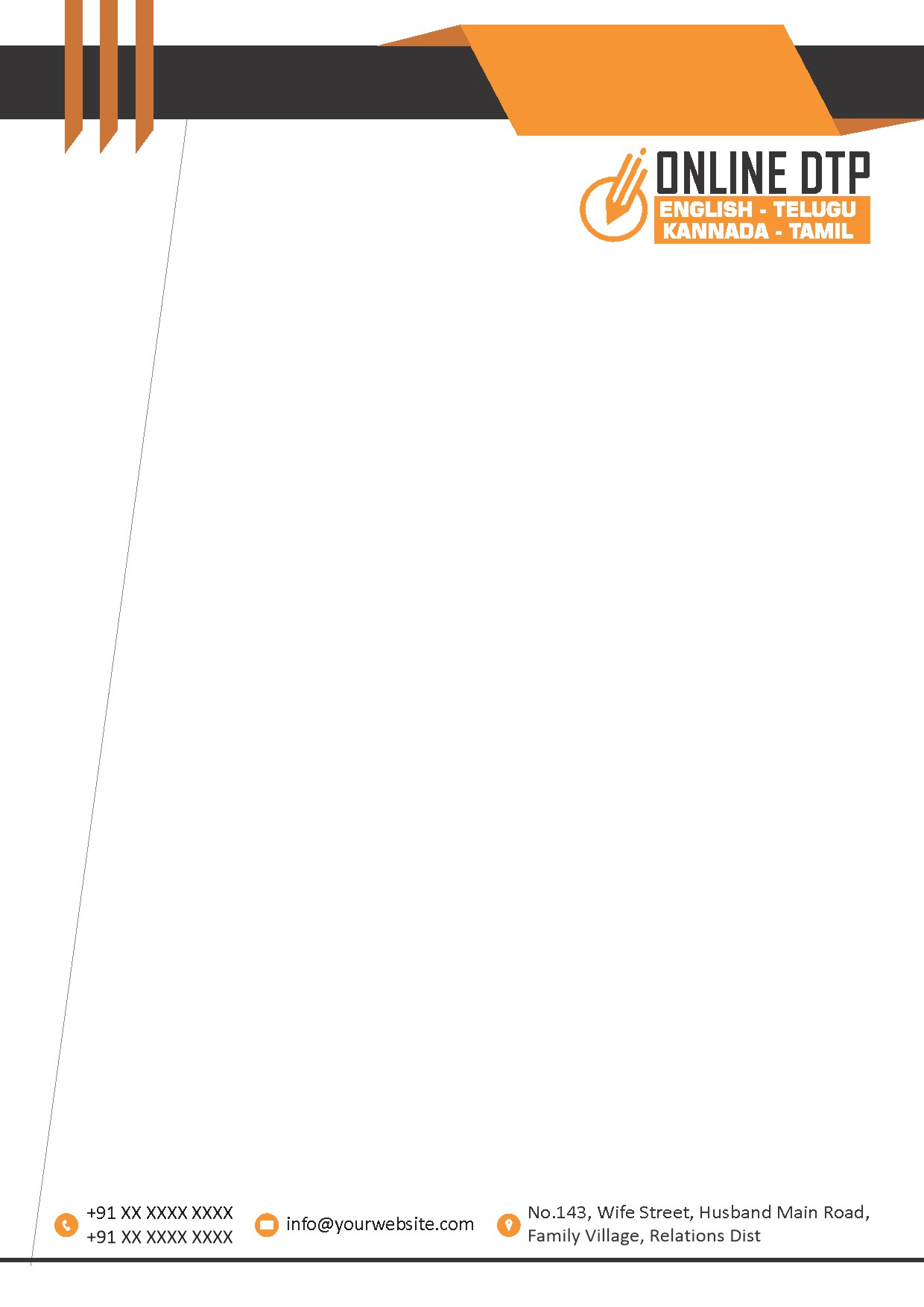 Modern Corporate Letterhead Design 061
