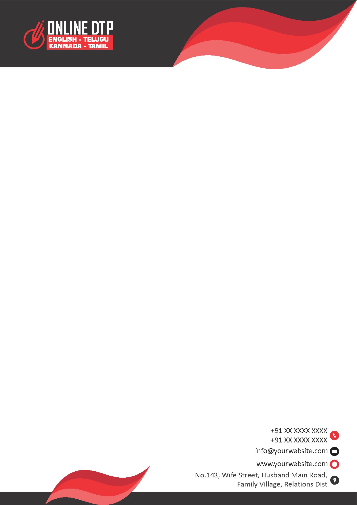 Modern Corporate Letterhead Design 066