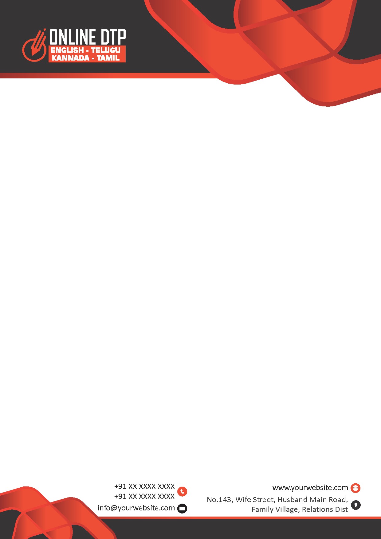 Modern Corporate Letterhead Design 071