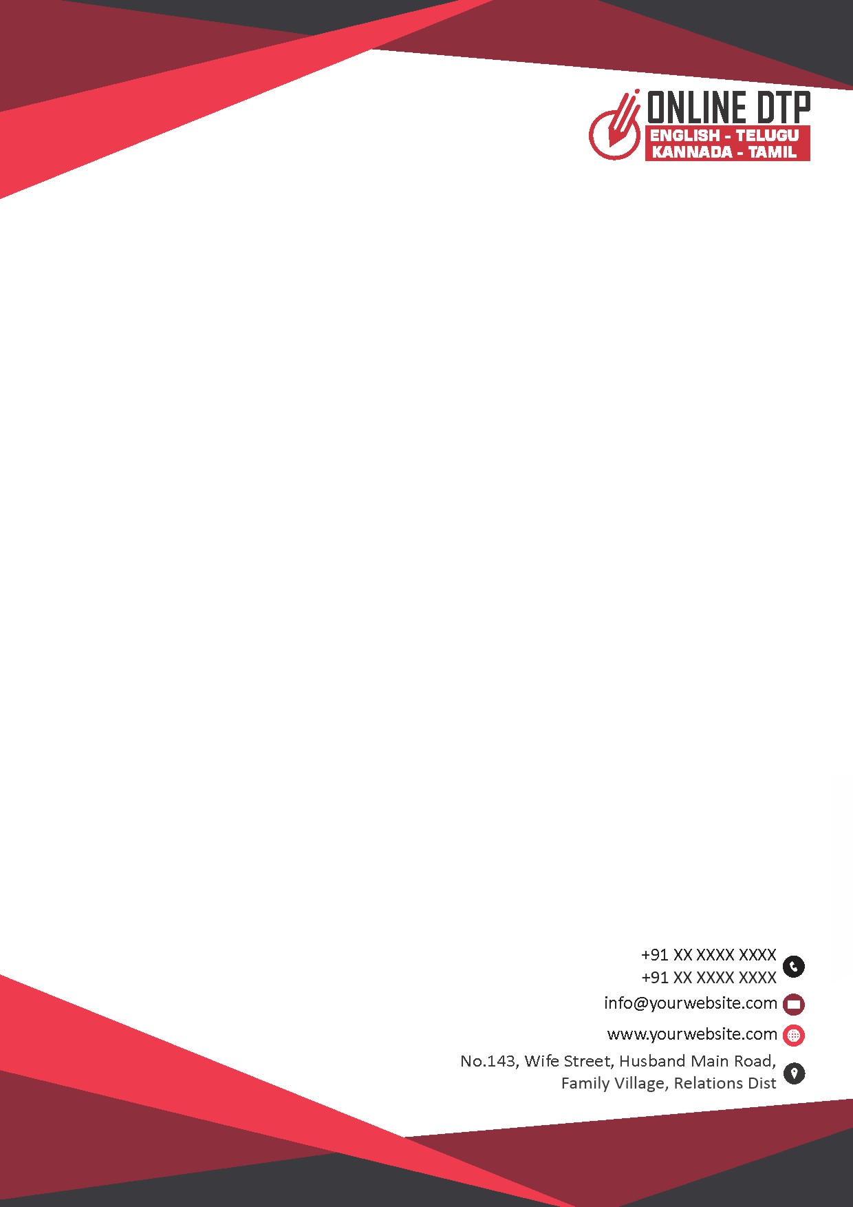Modern Corporate Letterhead Design 081