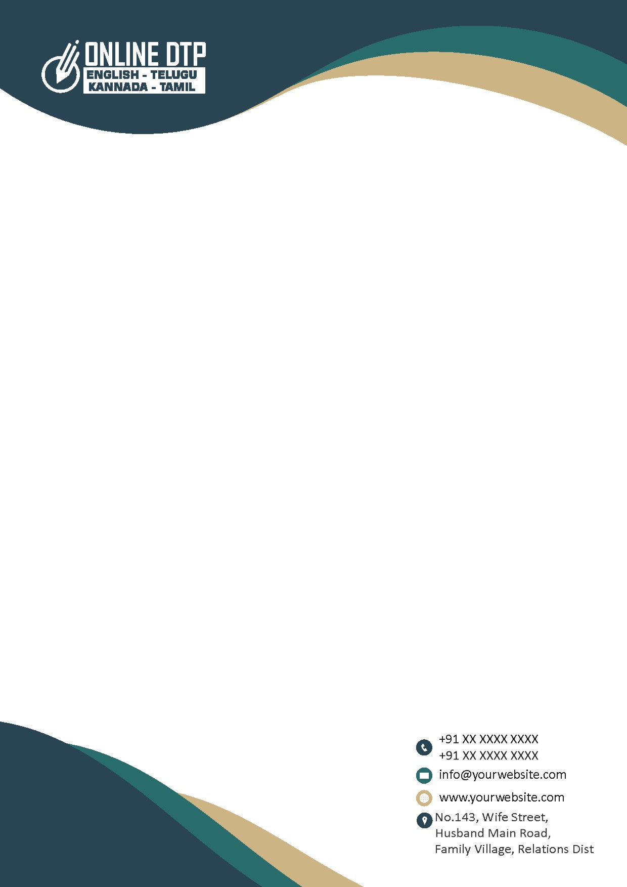 Classic Office Letterhead Design 090