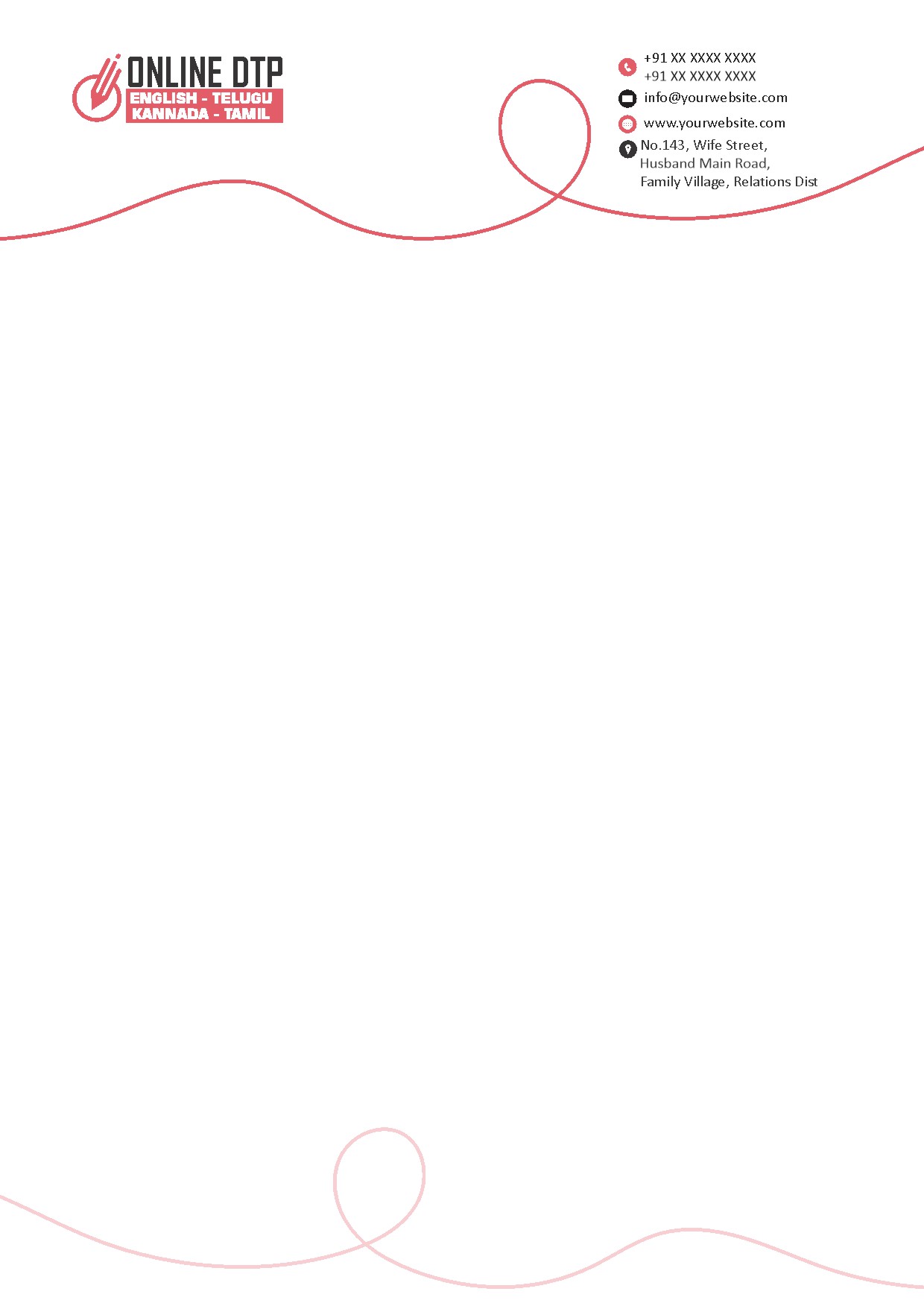 Modern Corporate Letterhead Design 096