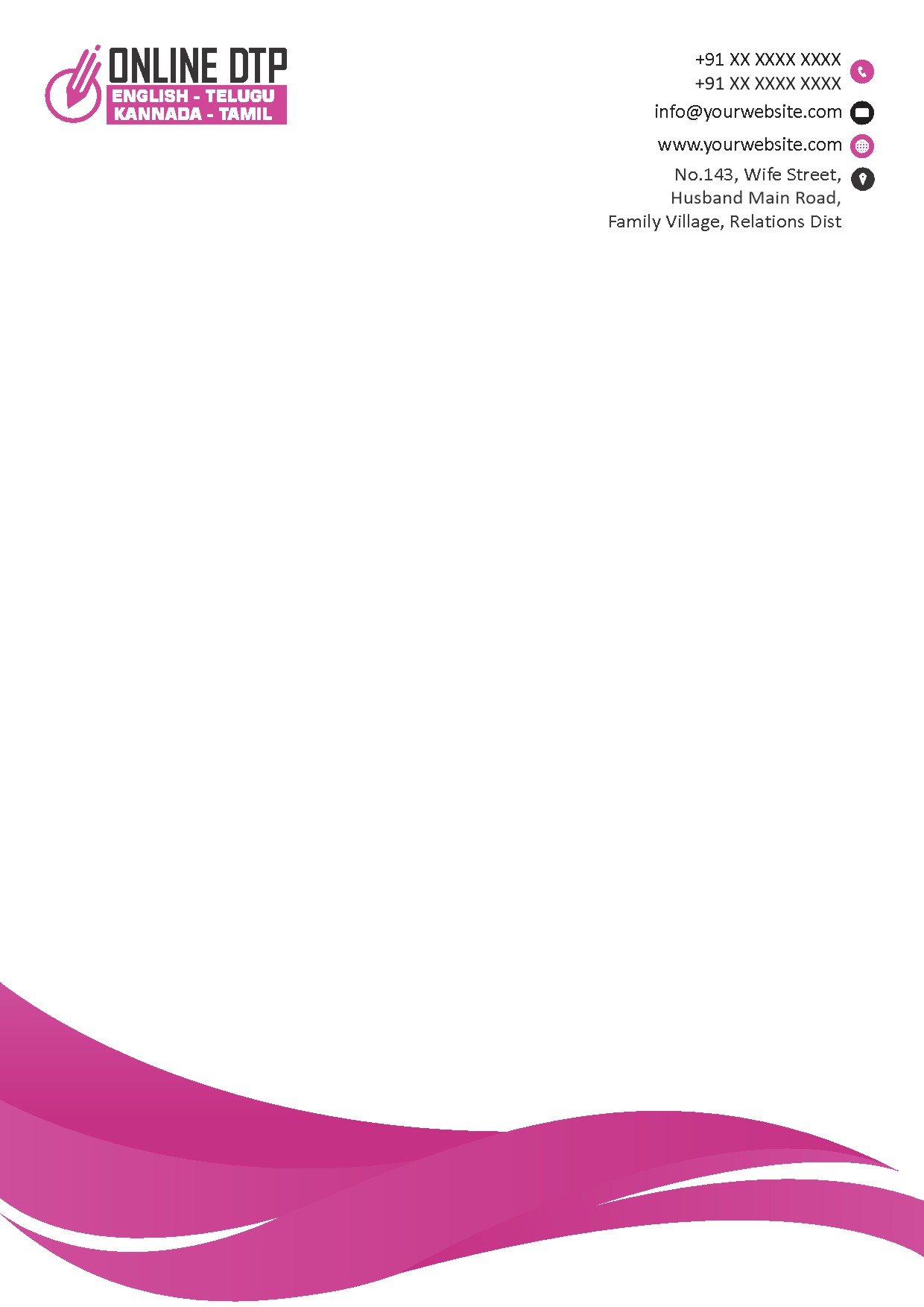 Premium Business Letterhead Design 097