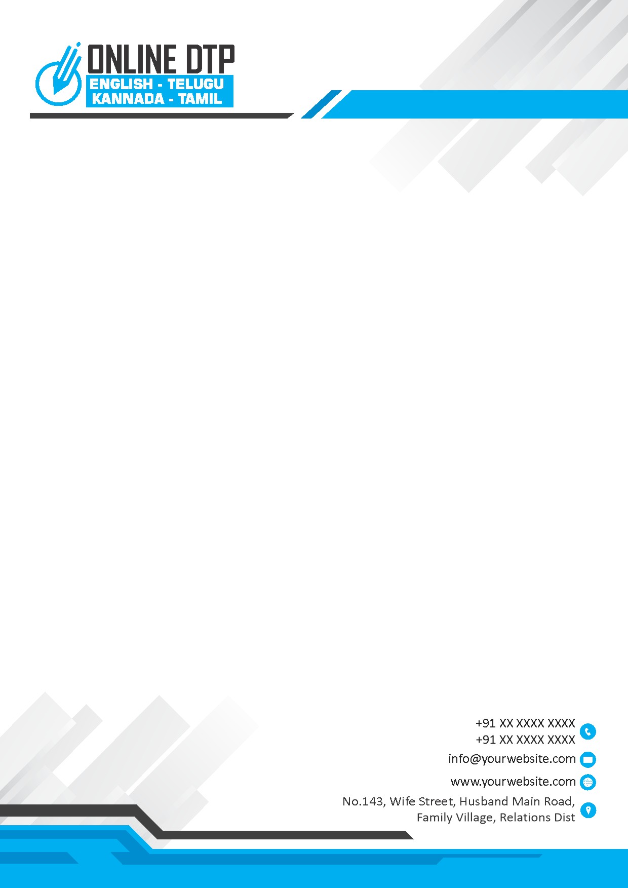 Modern Corporate Letterhead Design 126
