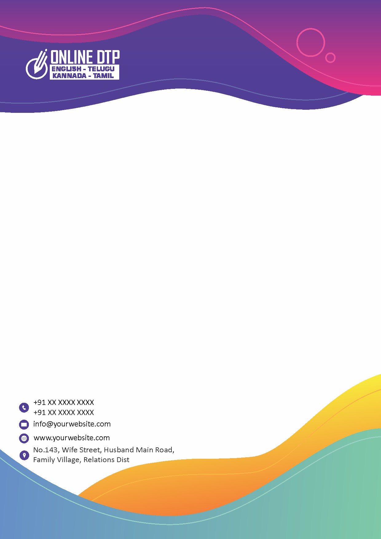 Modern Corporate Letterhead Design 136