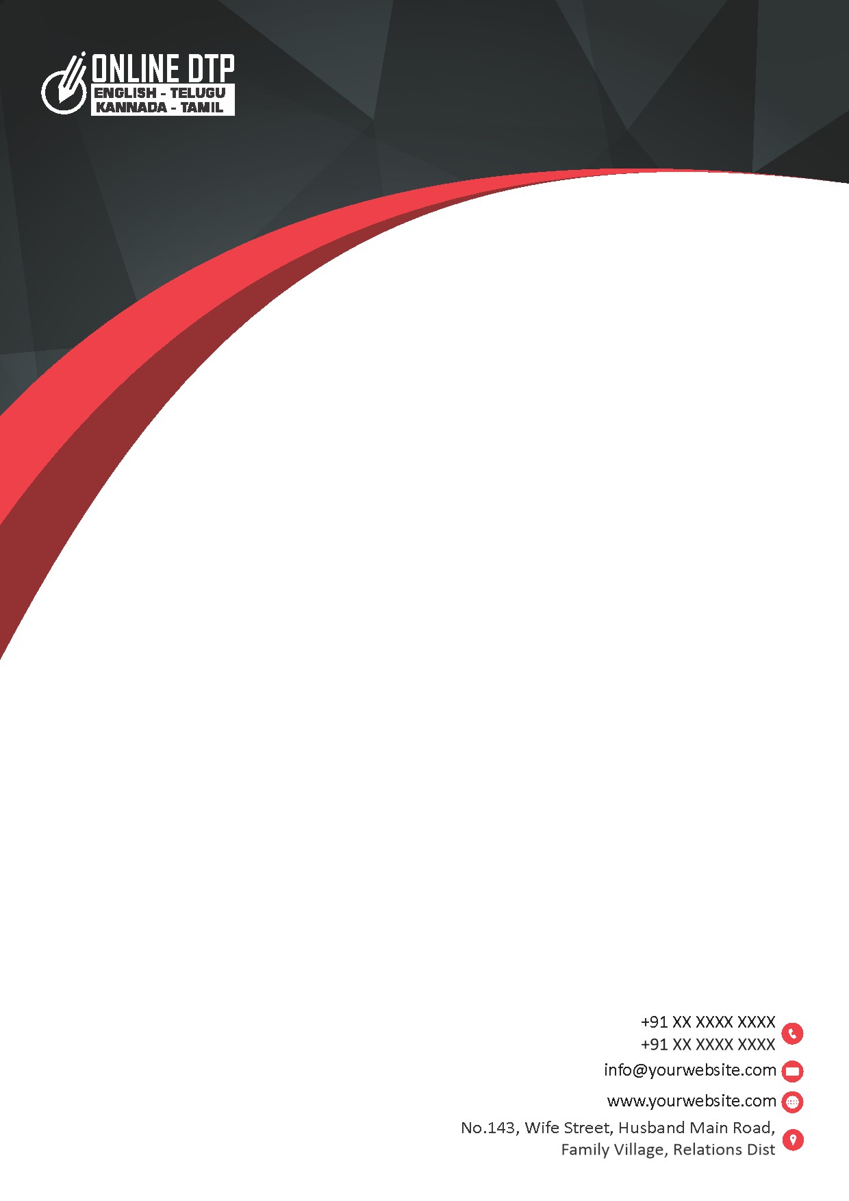 Modern Corporate Letterhead Design 166