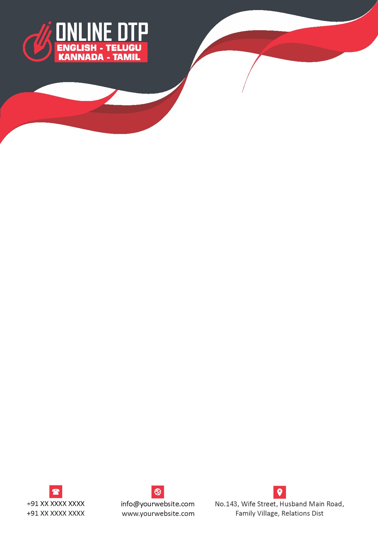 Modern Corporate Letterhead Design 186
