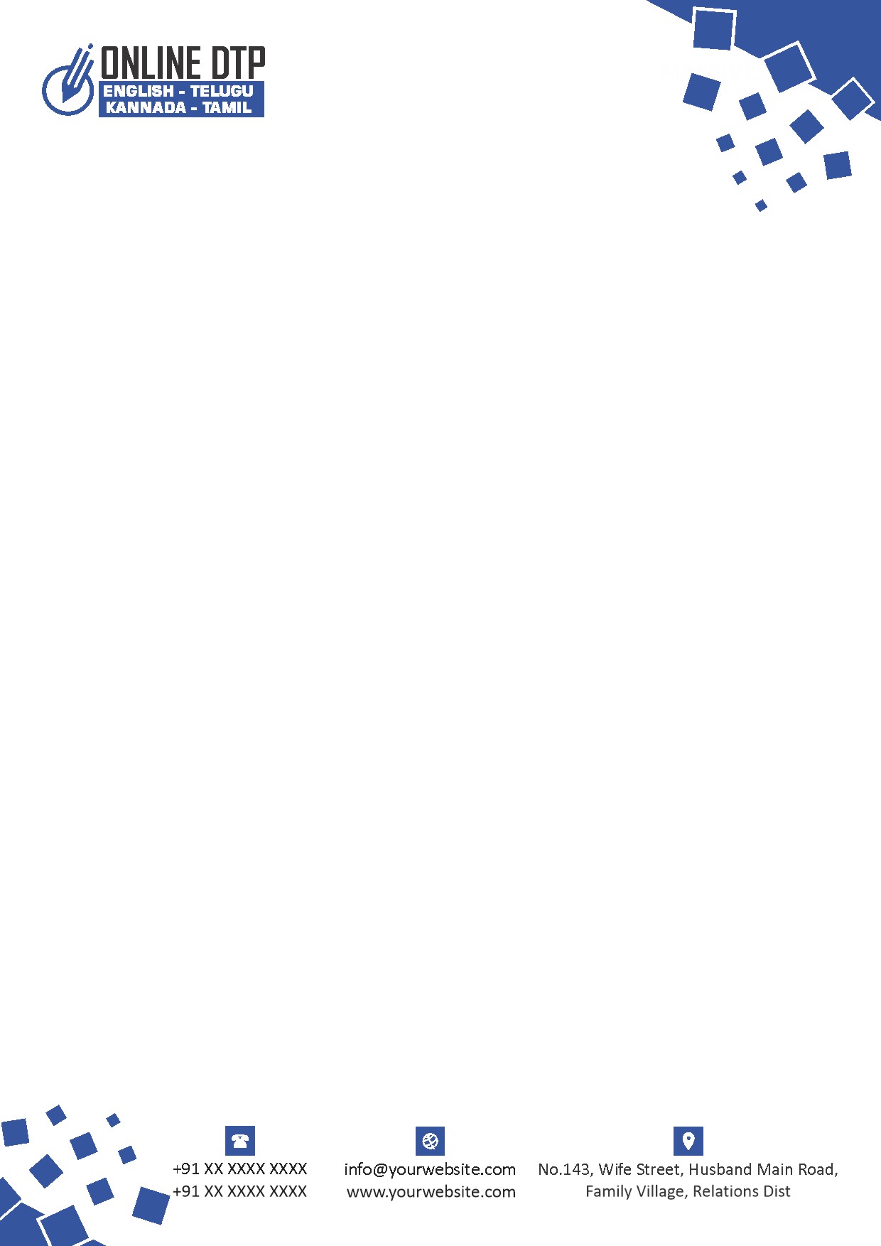 Modern Corporate Letterhead Design 196