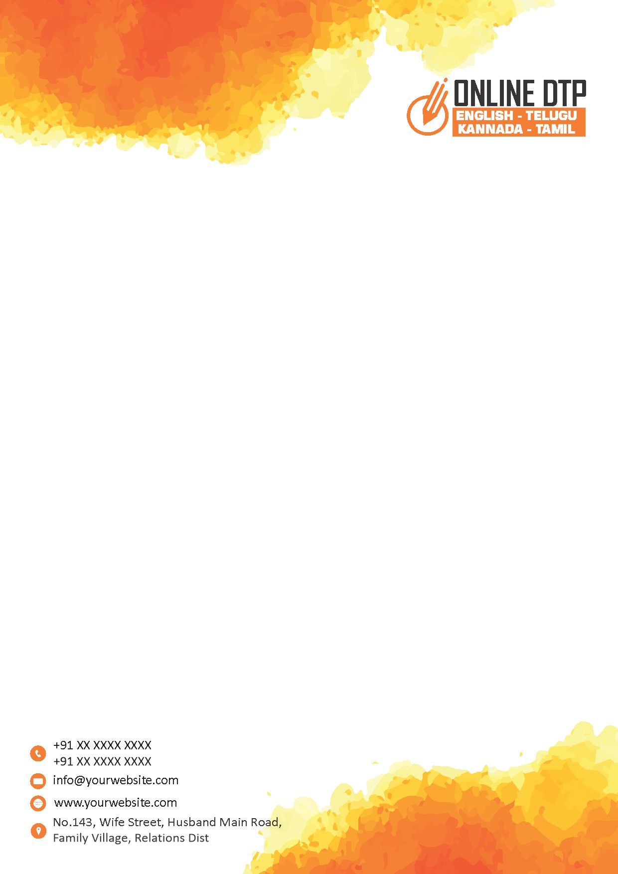 Modern Corporate Letterhead Design 201