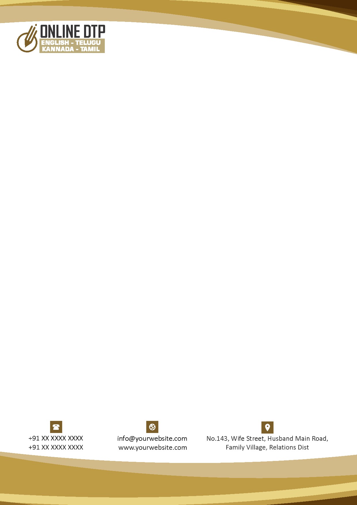 Modern Corporate Letterhead Design 206