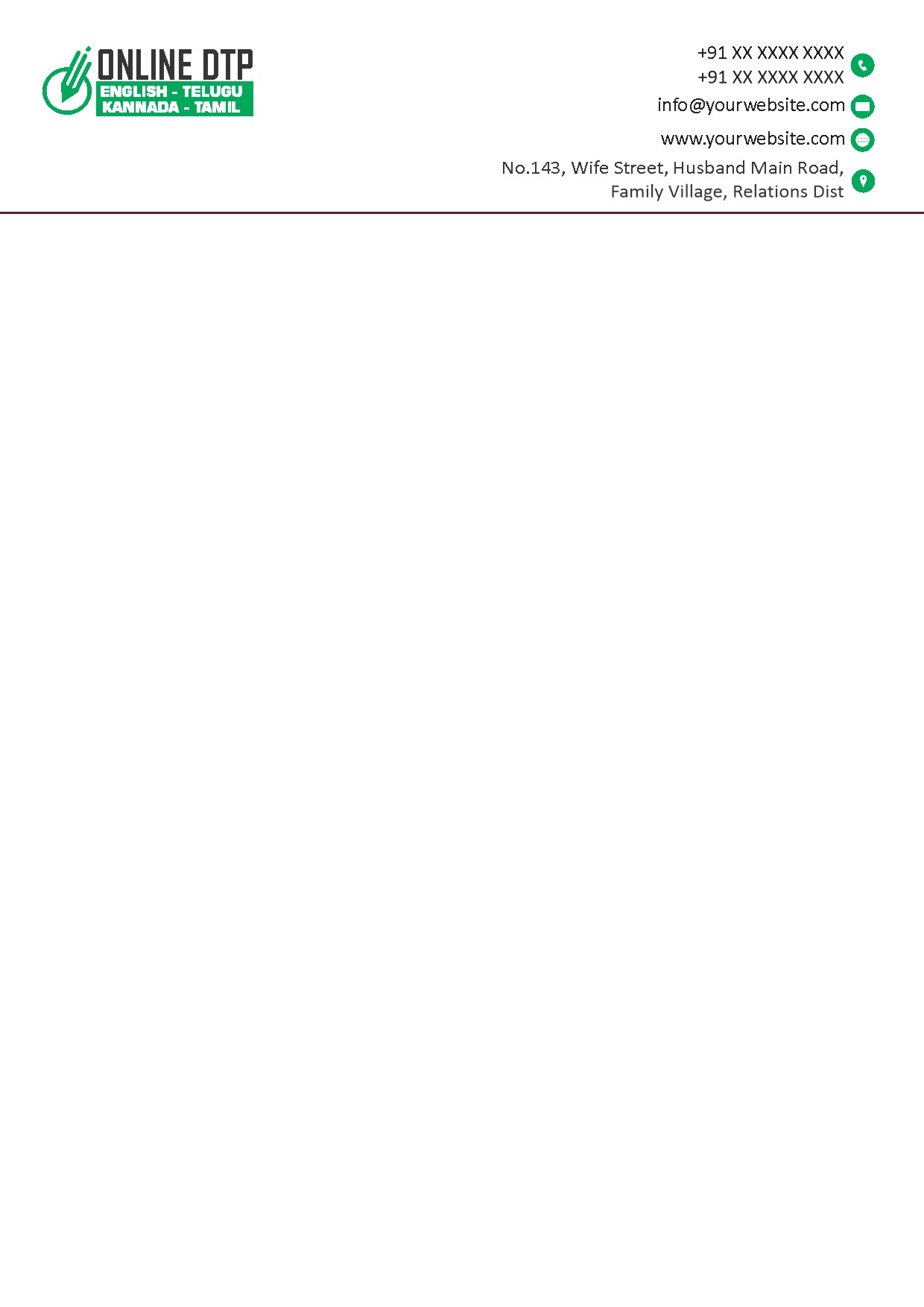 Modern Corporate Letterhead Design 211