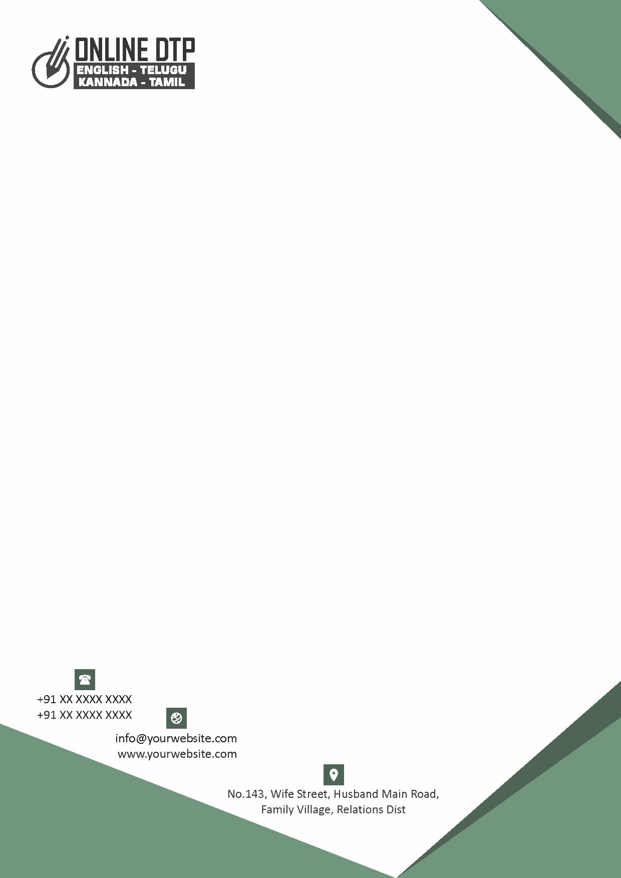 Modern Corporate Letterhead Design 216