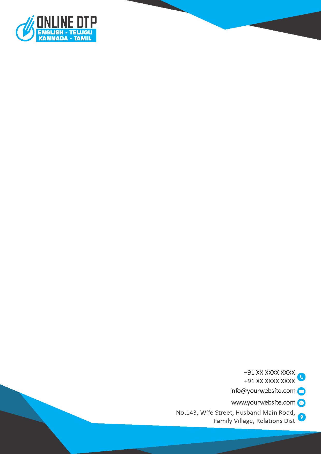 Modern Corporate Letterhead Design 226