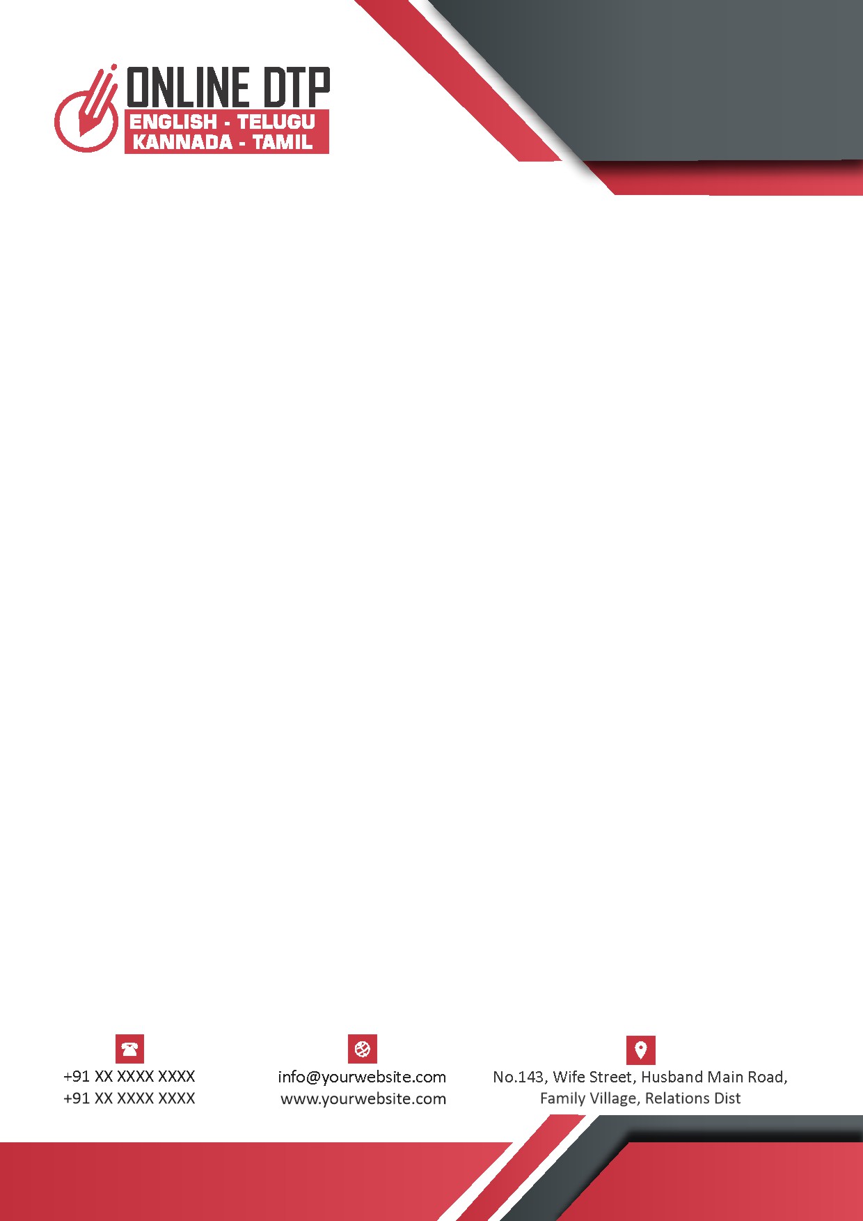 Modern Corporate Letterhead Design 256