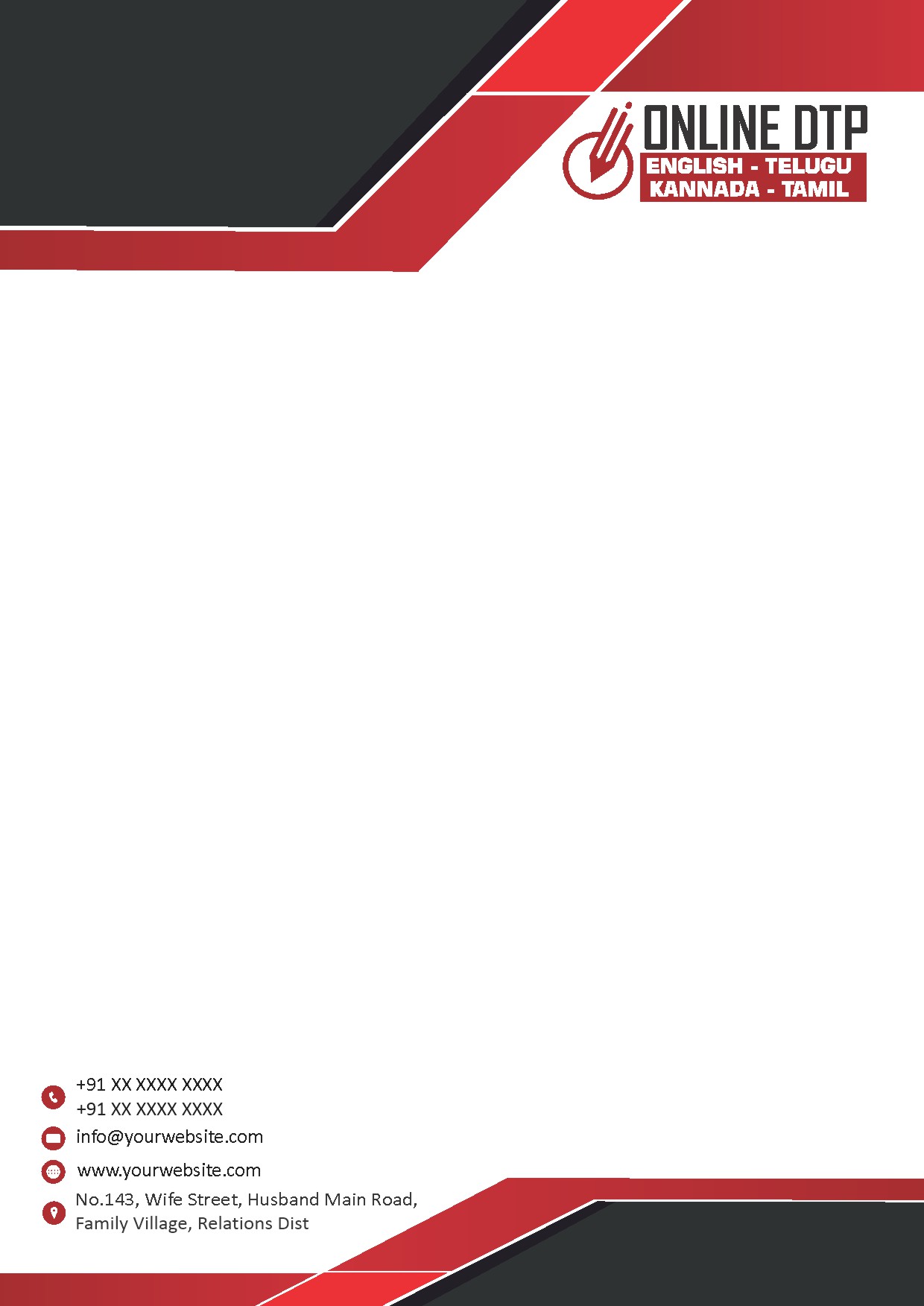 Modern Corporate Letterhead Design 296