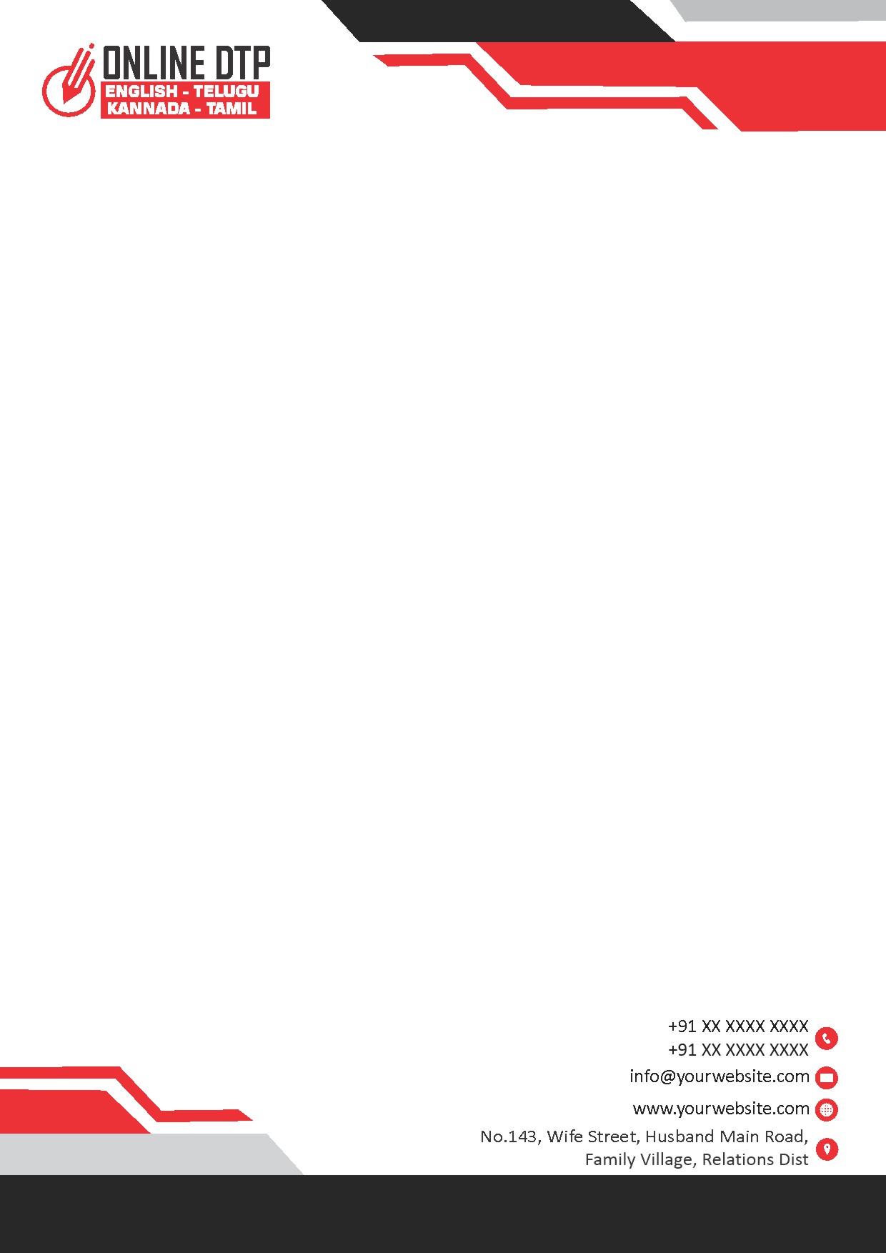 Modern Corporate Letterhead Design 316