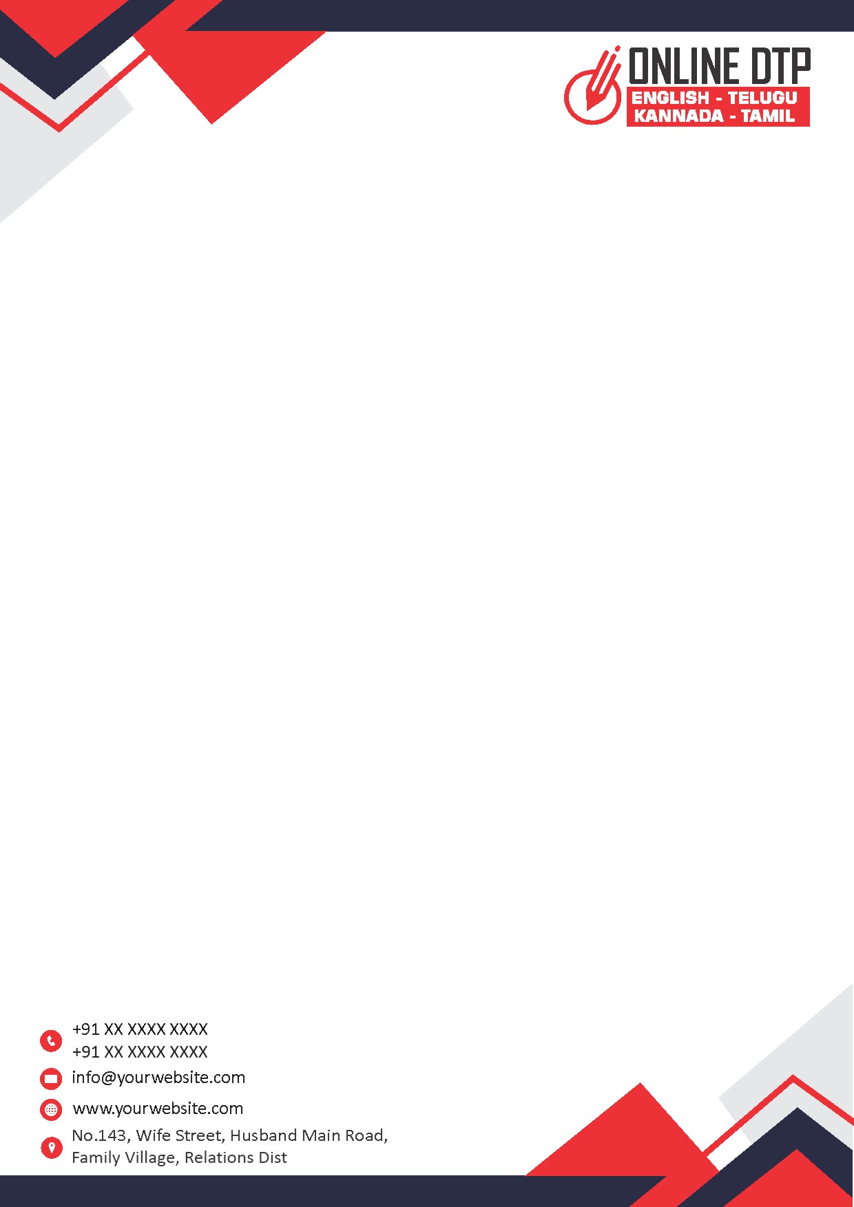 Modern Corporate Letterhead Design 326