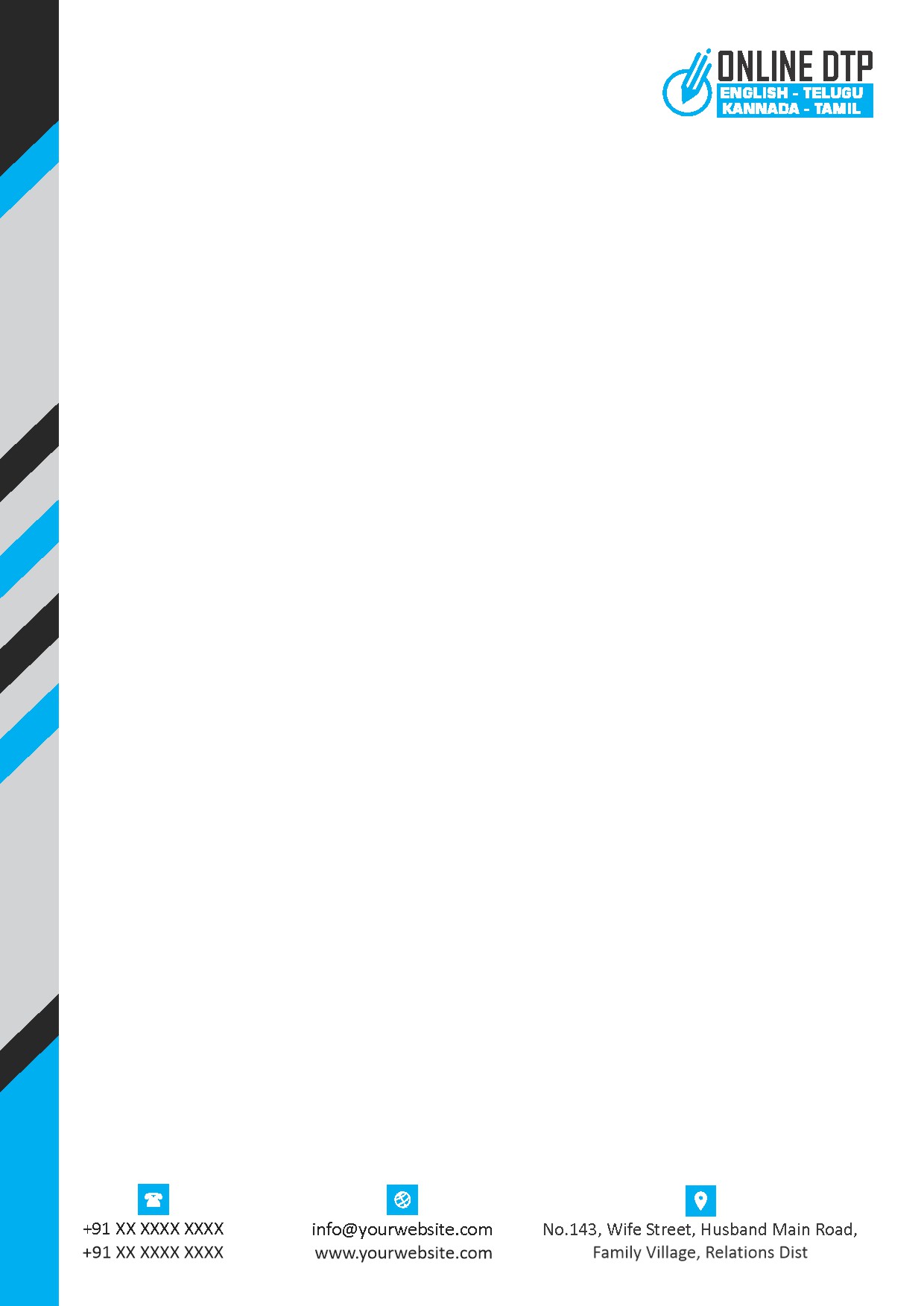 Modern Corporate Letterhead Design 341