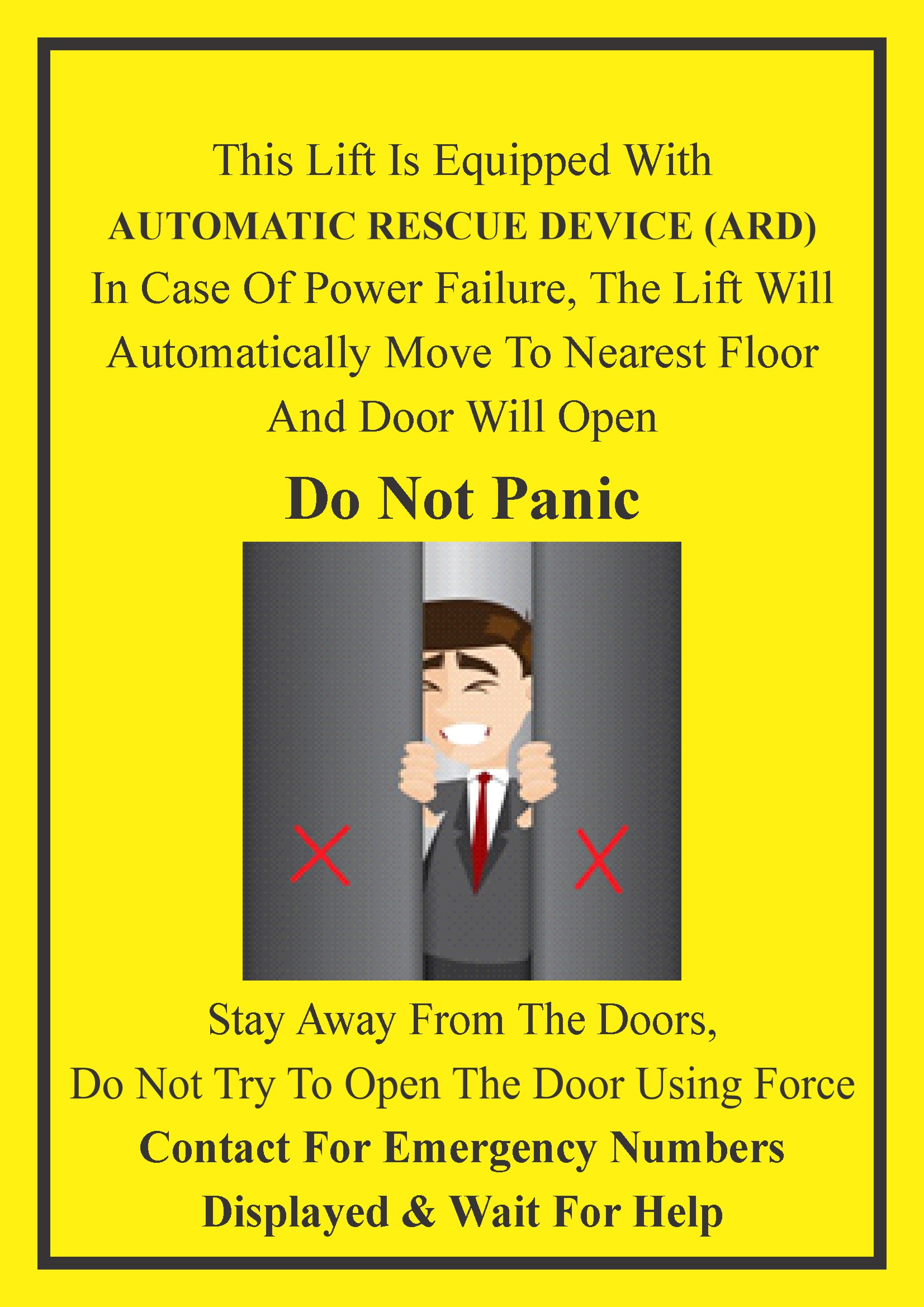 Do Not Panic Sign Board Design