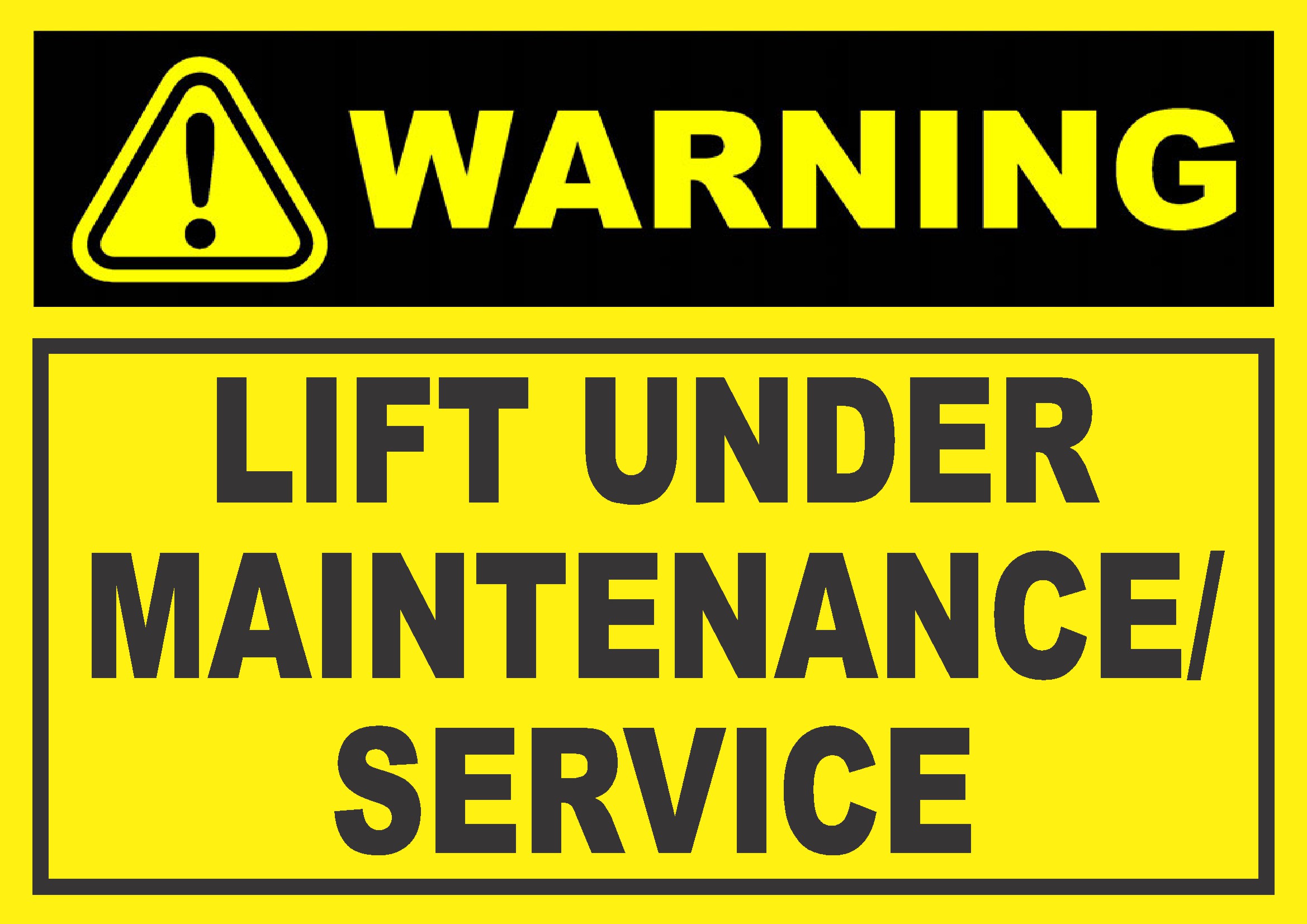 Lift Under Maintenance Sign Board Design