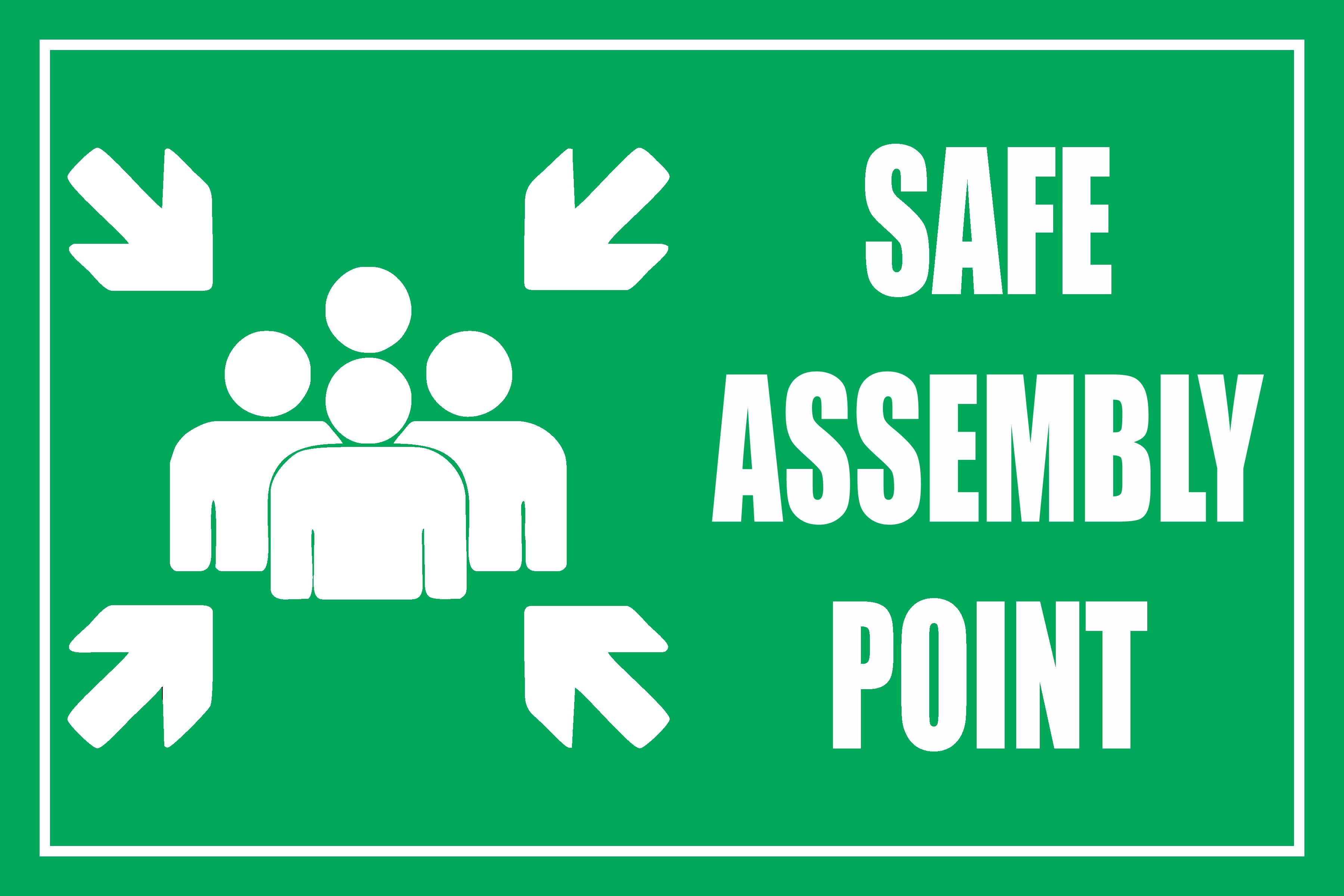 Safe Assembly Point Sign Board Design