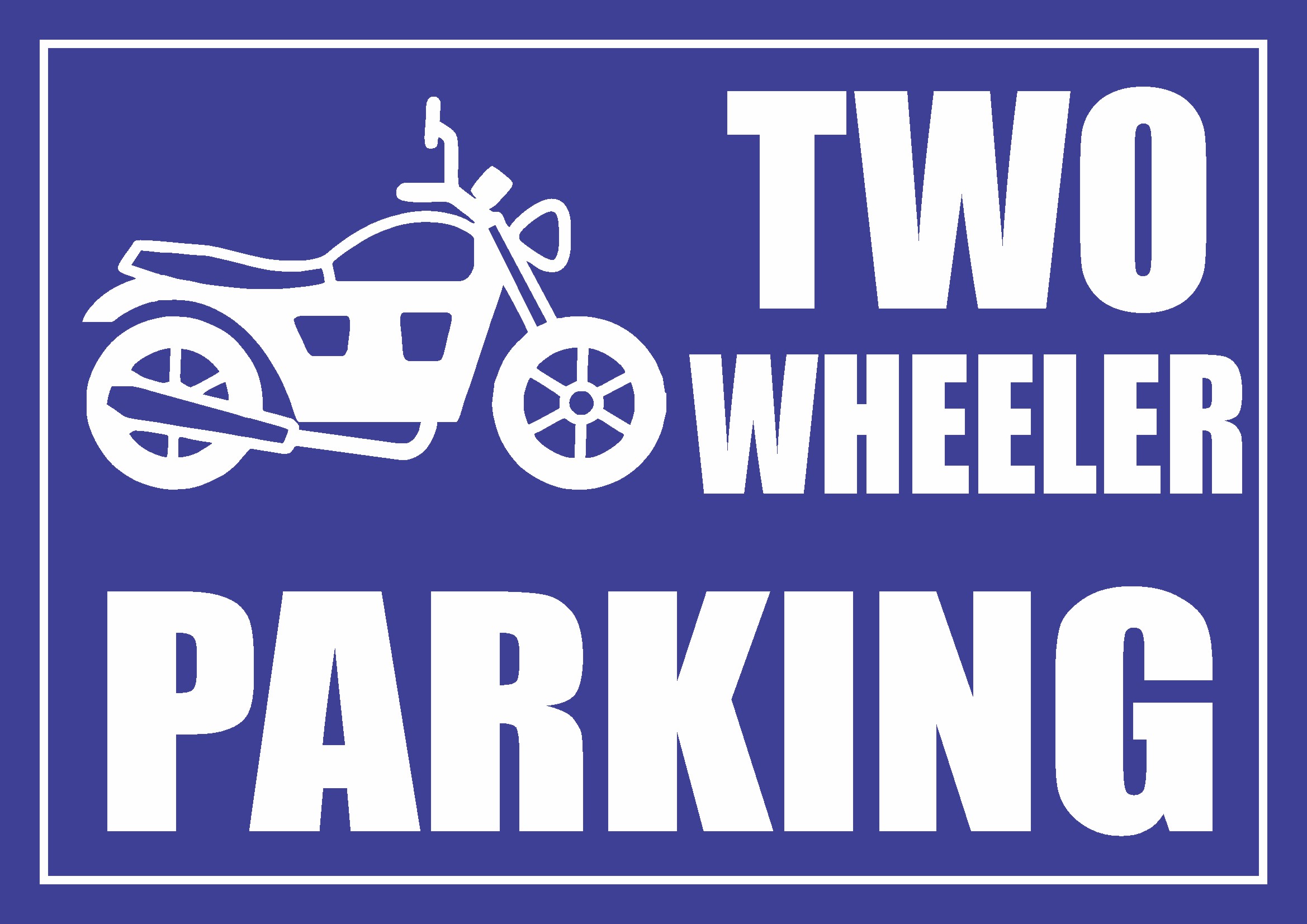 Two Wheeler Parking Sign Board Design