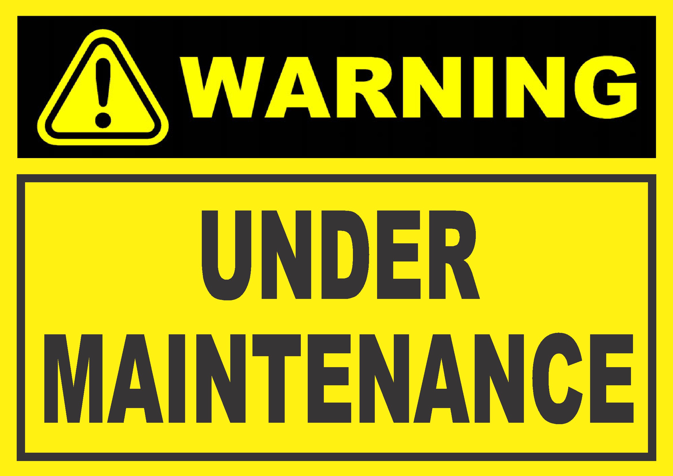 Under Maintenance Sign Board Design